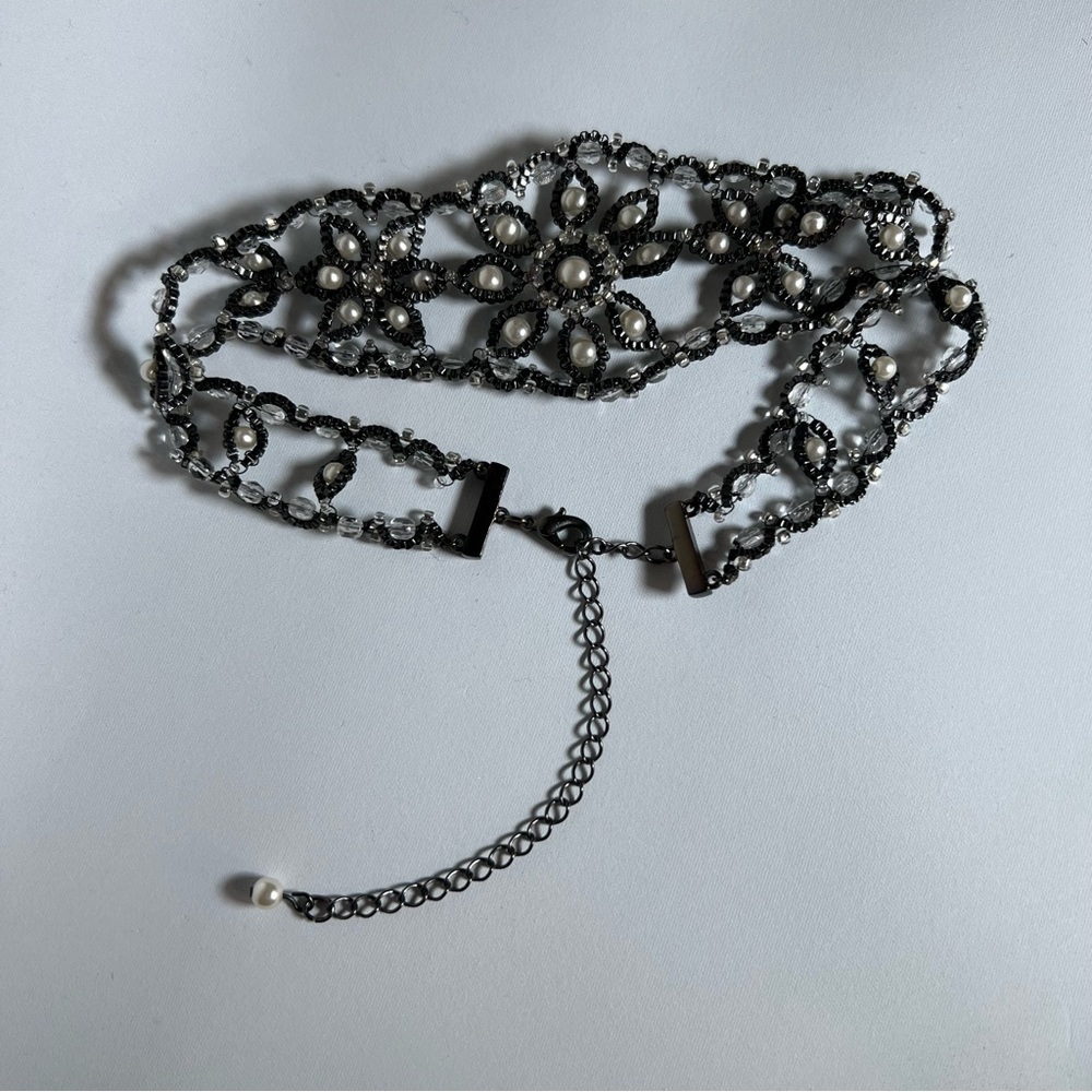 Beaded Floral Choker